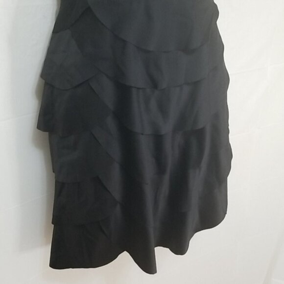 Esley Dusty Rose & Black Ruffled Cocktail Dress - Picture 4 of 5